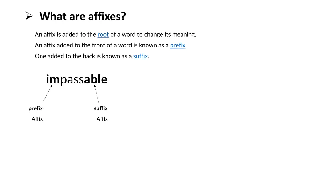 what are affixes