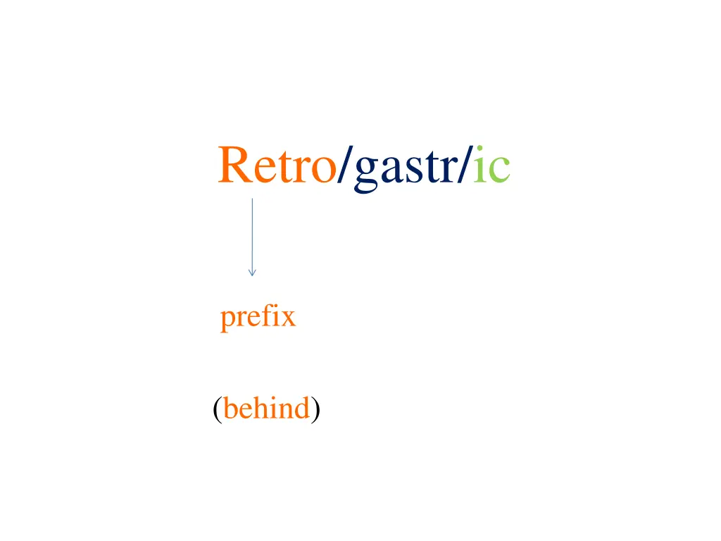 retro gastr ic