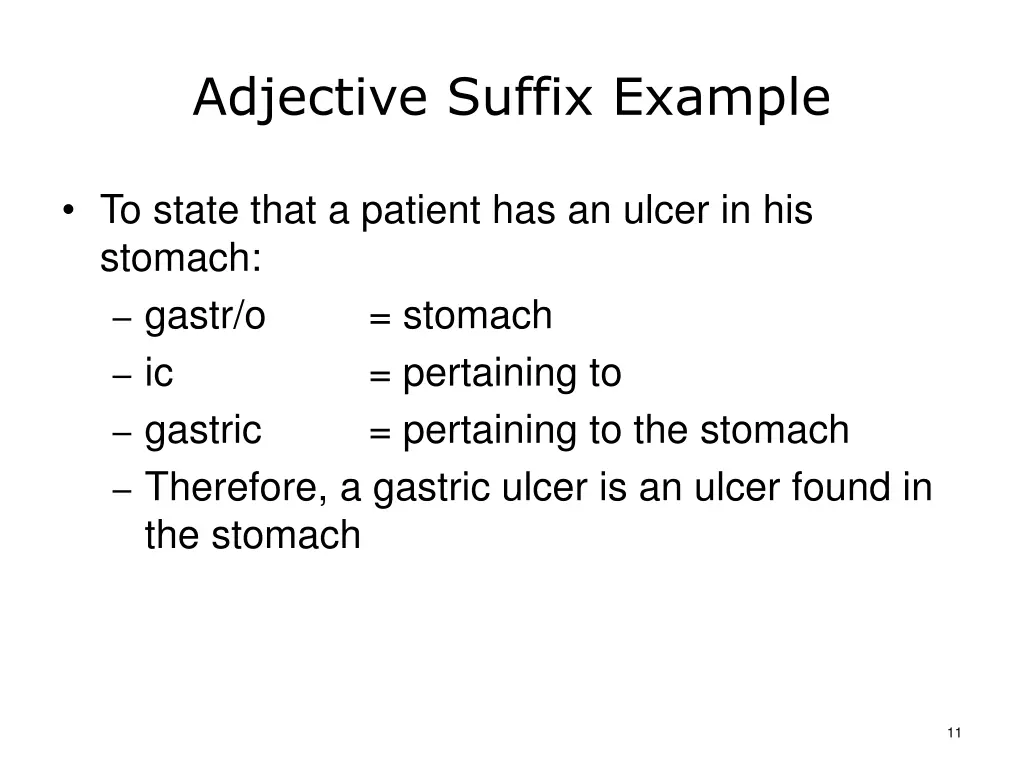 adjective suffix example