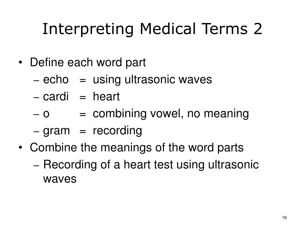 interpreting medical terms 2