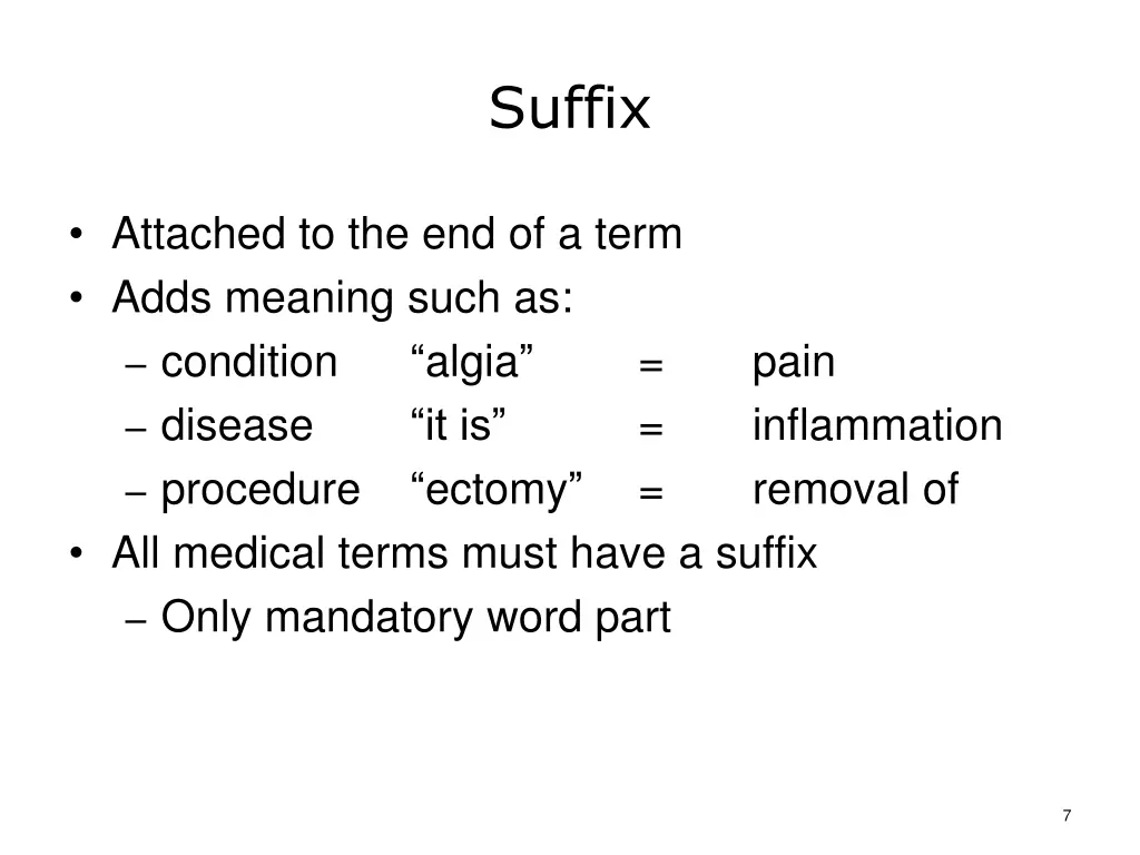 suffix