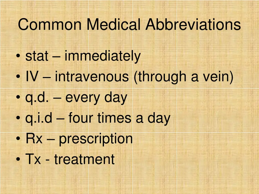 common medical abbreviations 1