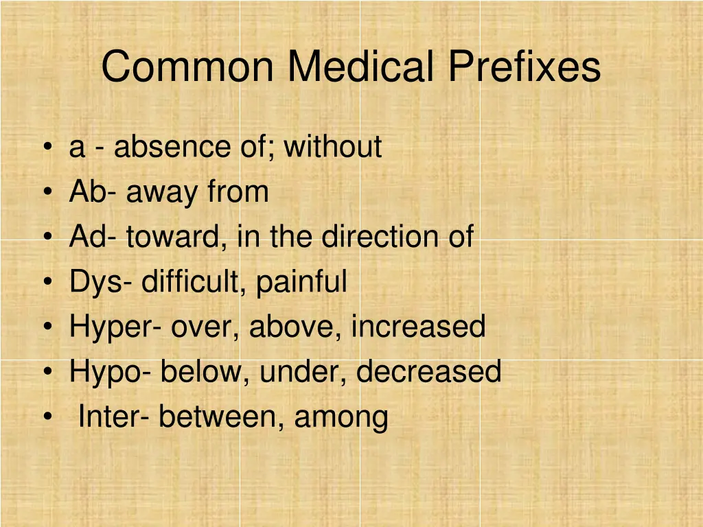 common medical prefixes