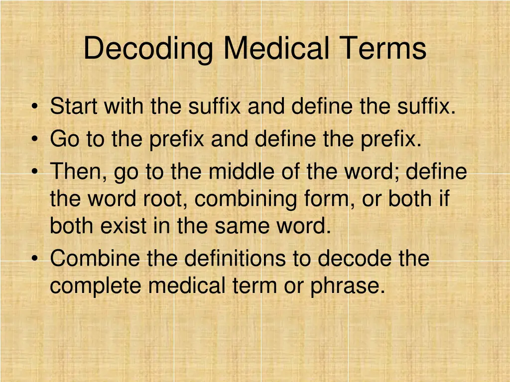 decoding medical terms