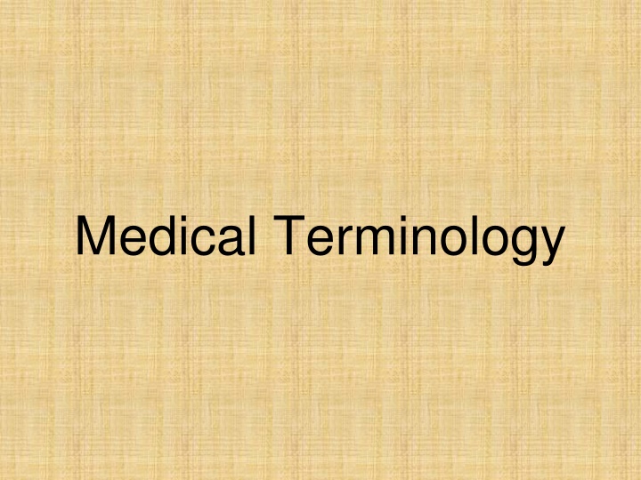 medical terminology