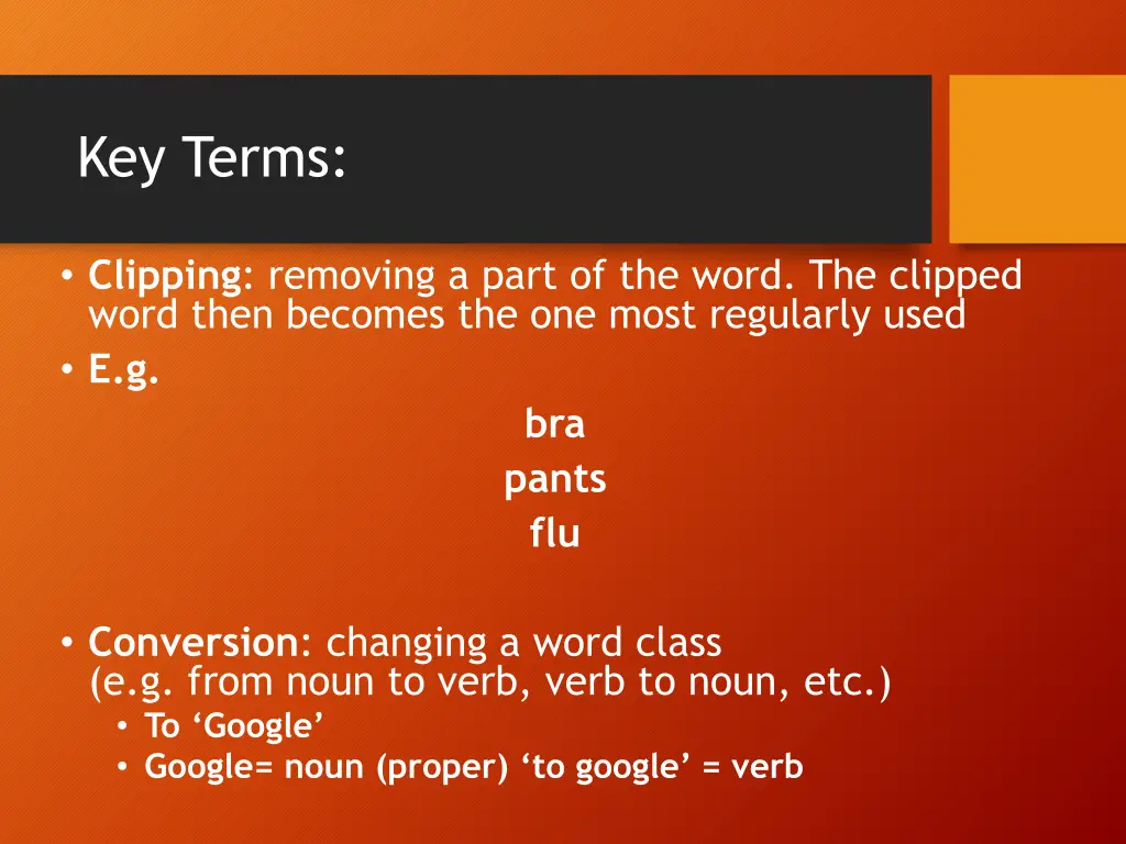 key terms 2