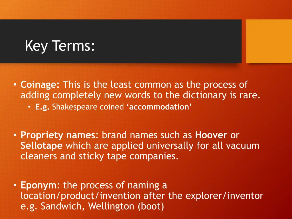 key terms 3