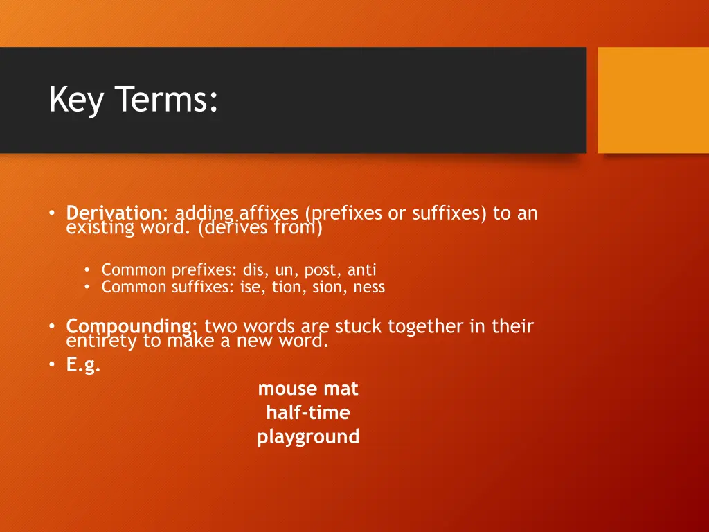 key terms