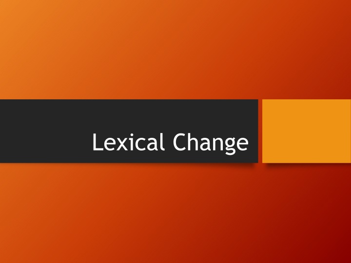 lexical change