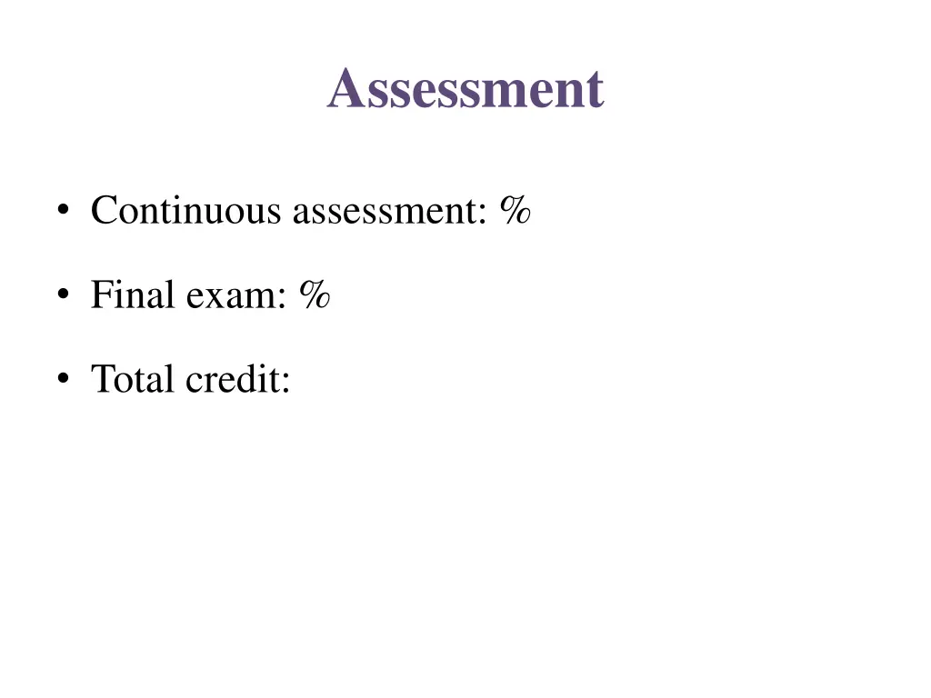 assessment