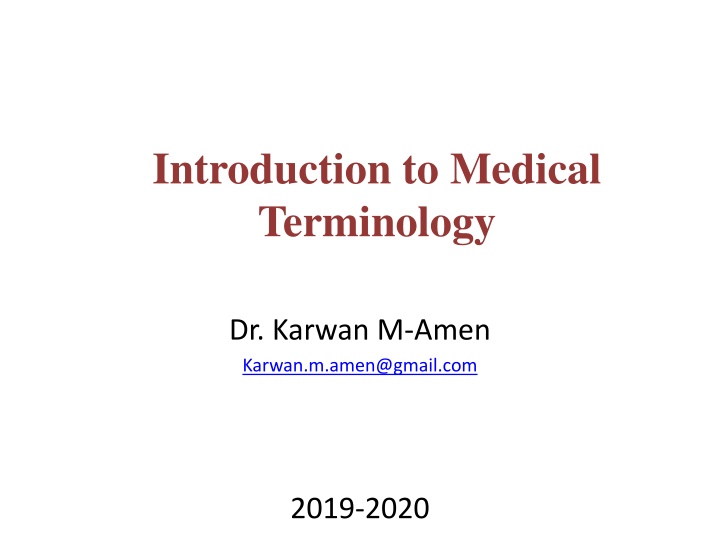 introduction to medical terminology