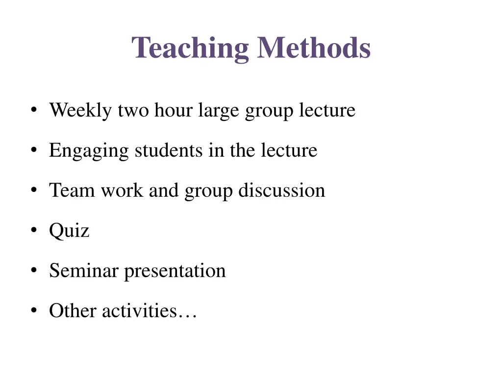 teaching methods