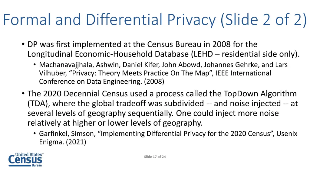 formal and differential privacy slide 2 of 2