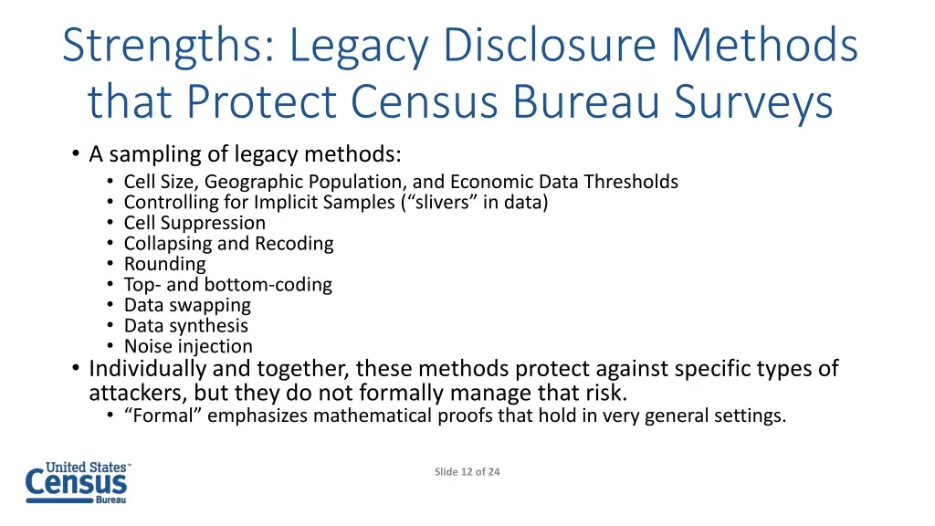 strengths legacy disclosure methods that protect