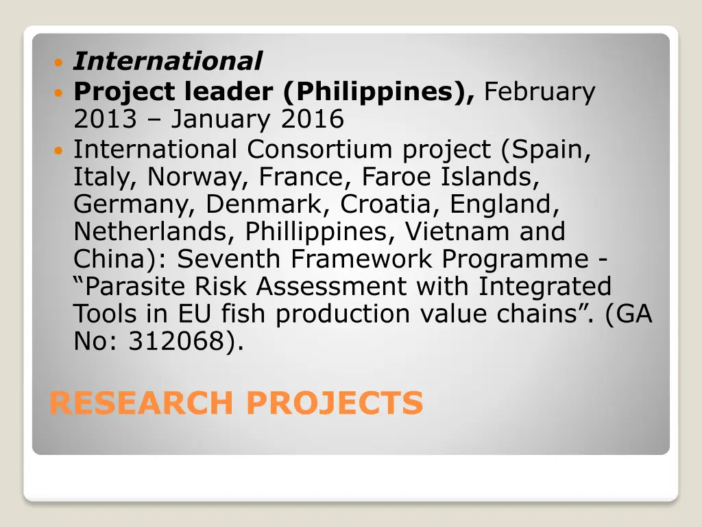 international project leader philippines february