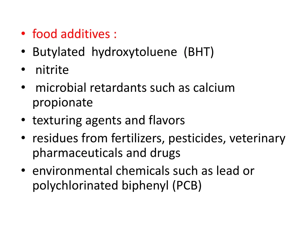 food additives butylated hydroxytoluene