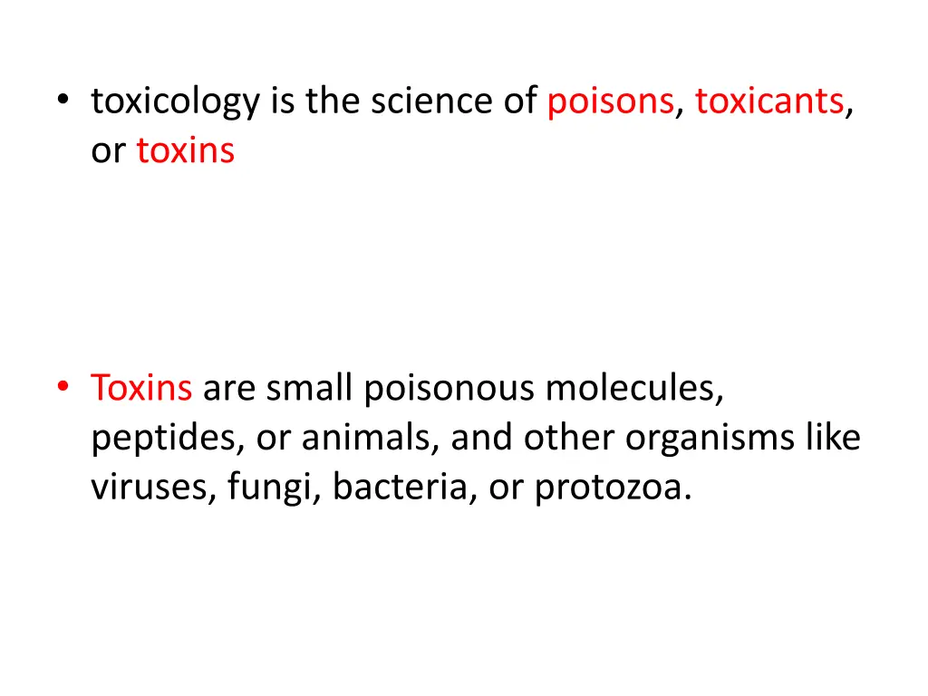 toxicology is the science of poisons toxicants