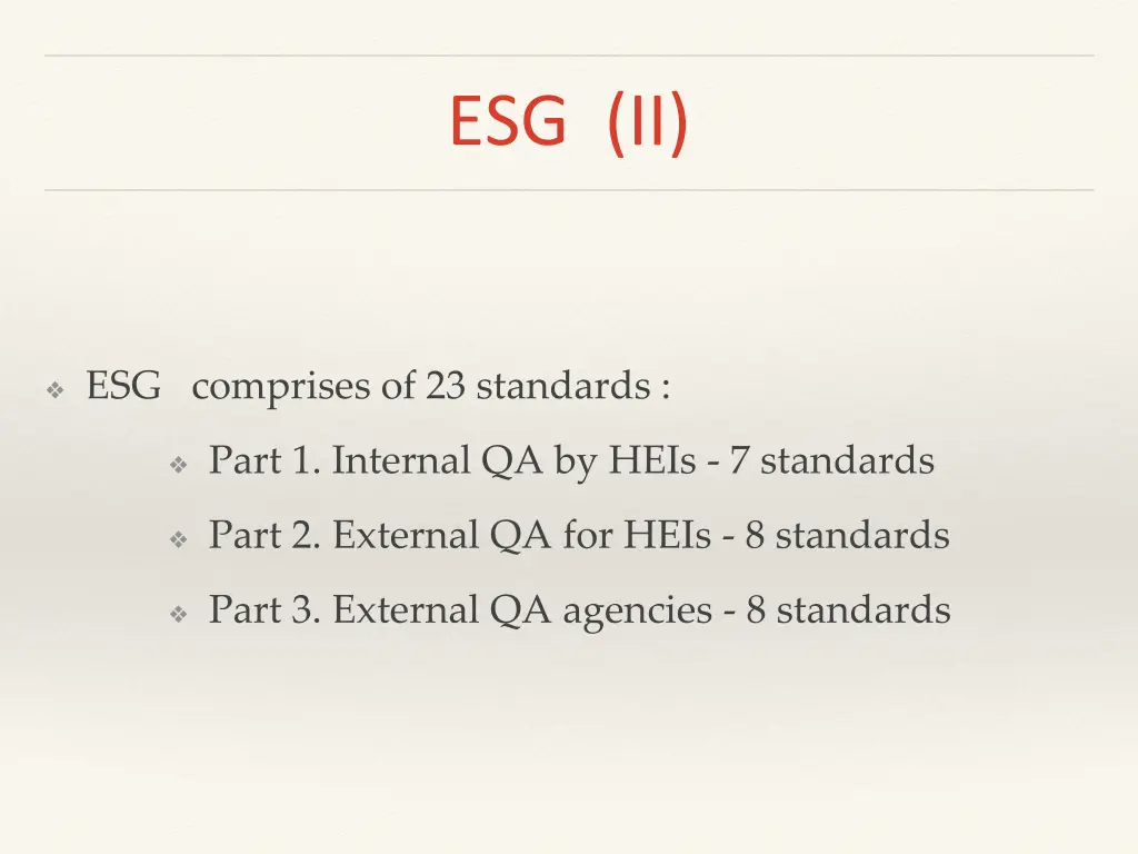 esg ii