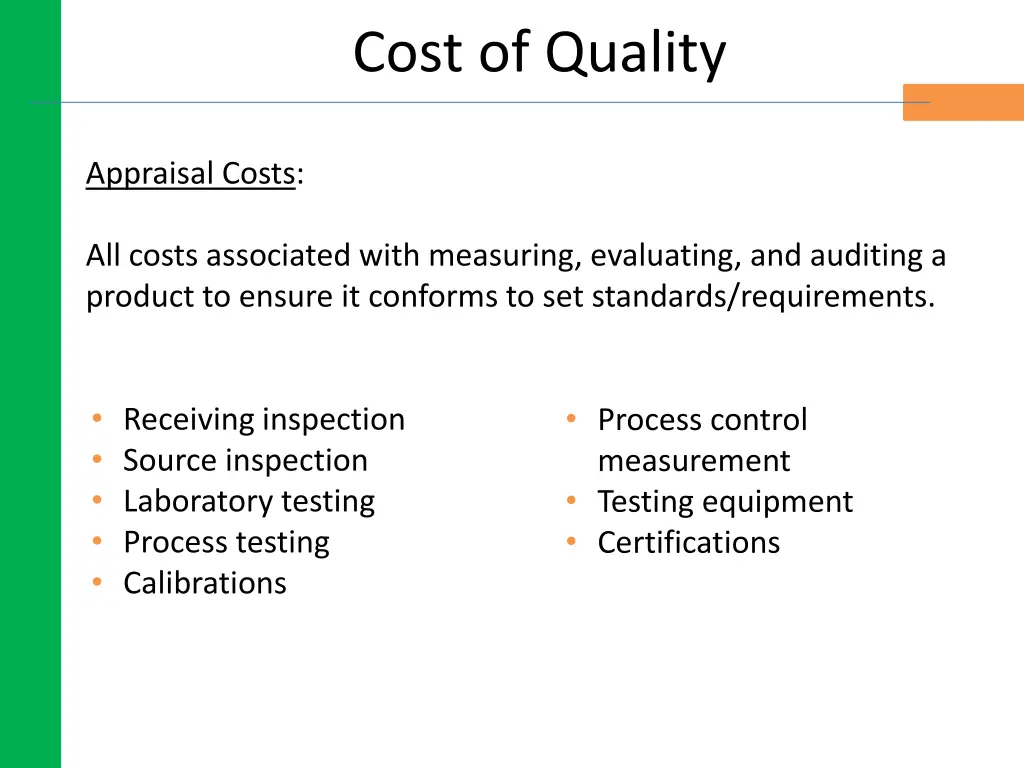 cost of quality 1