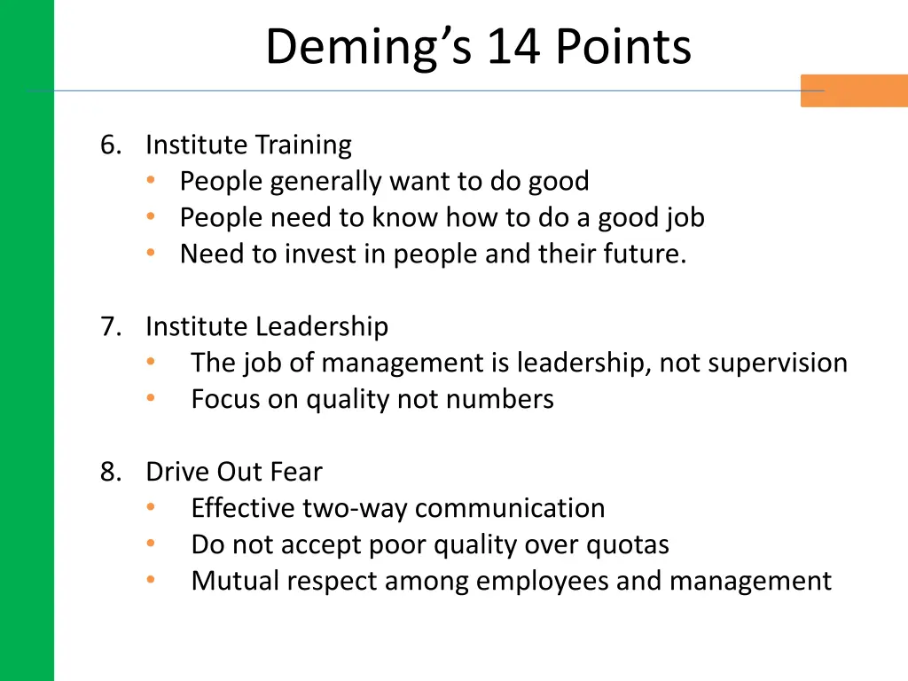 deming s 14 points 2