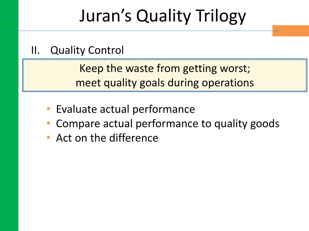 juran s quality trilogy 1