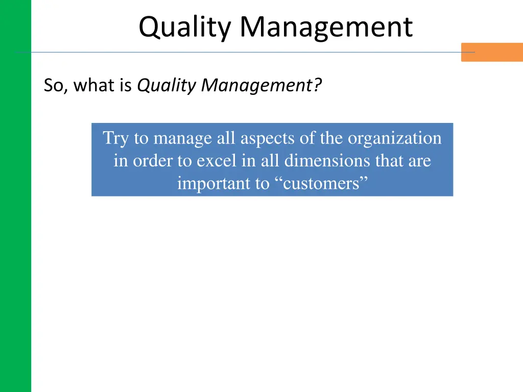 quality management