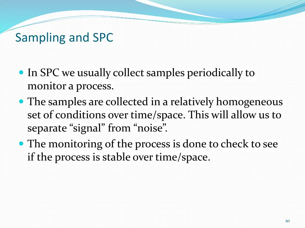 sampling and spc