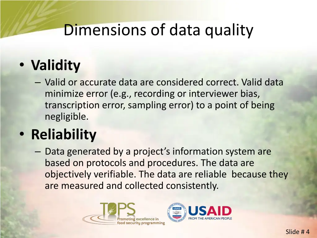 dimensions of data quality 1