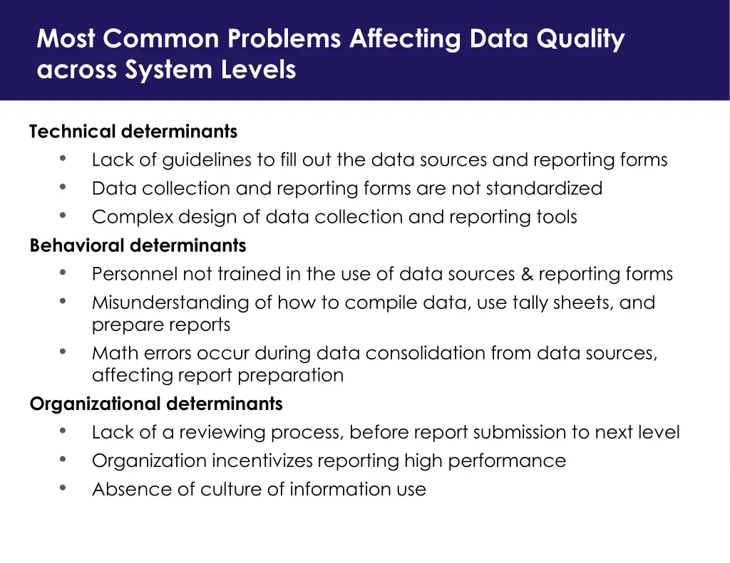 most common problems affecting data quality