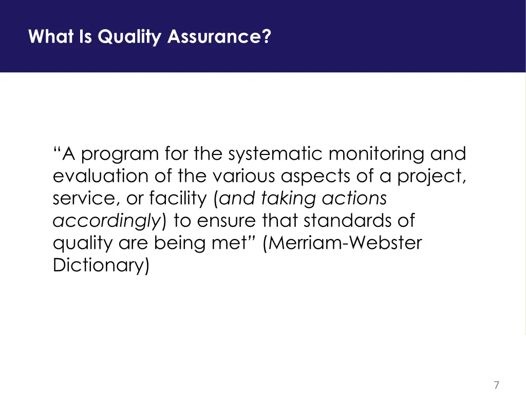 what is quality assurance