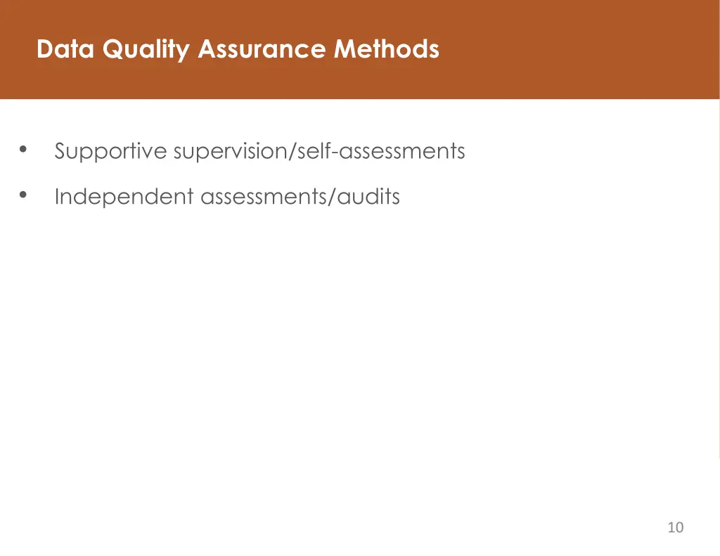 data quality assurance methods