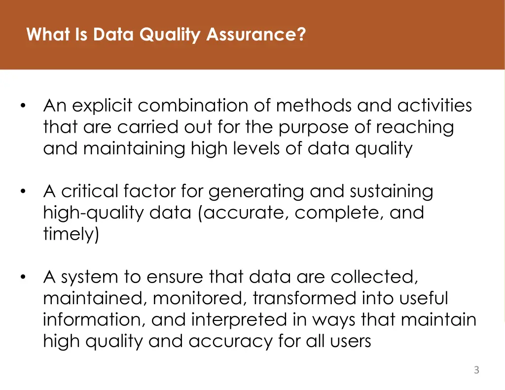 what is data quality assurance