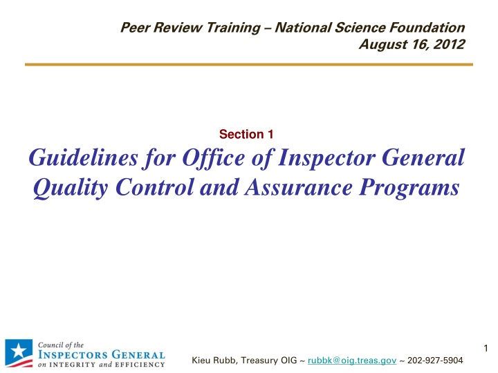 peer review training national science foundation