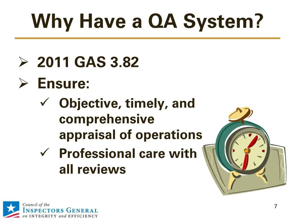 why have a qa system