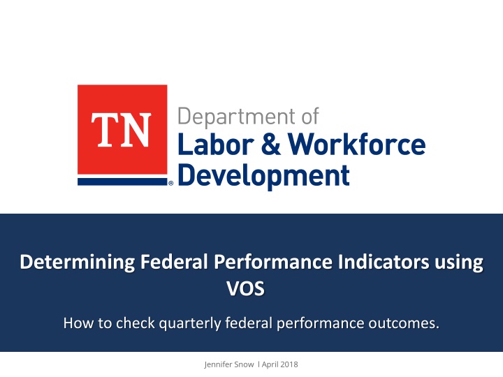 determining federal performance indicators using