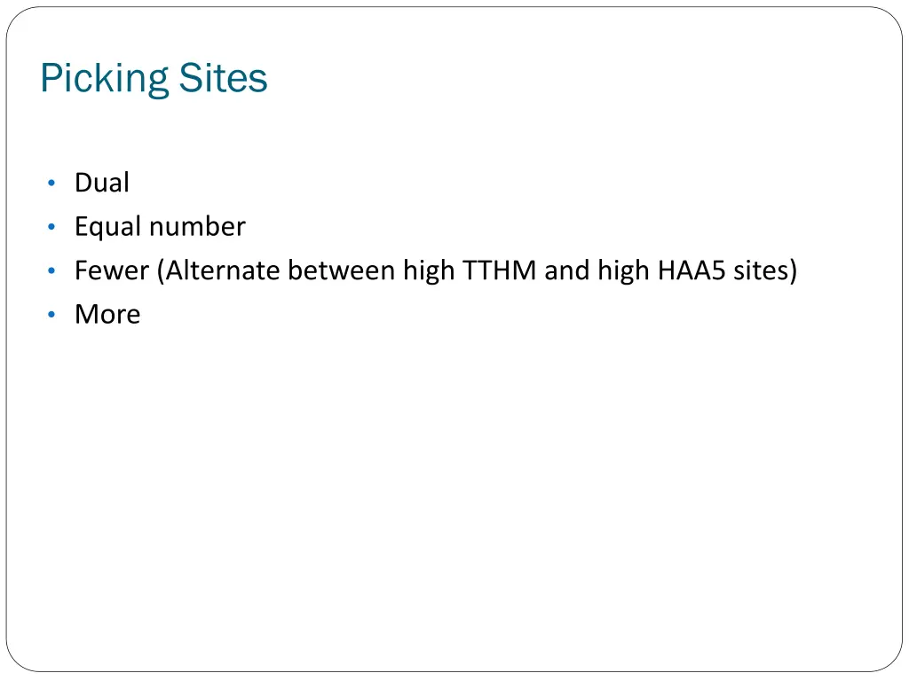 picking sites