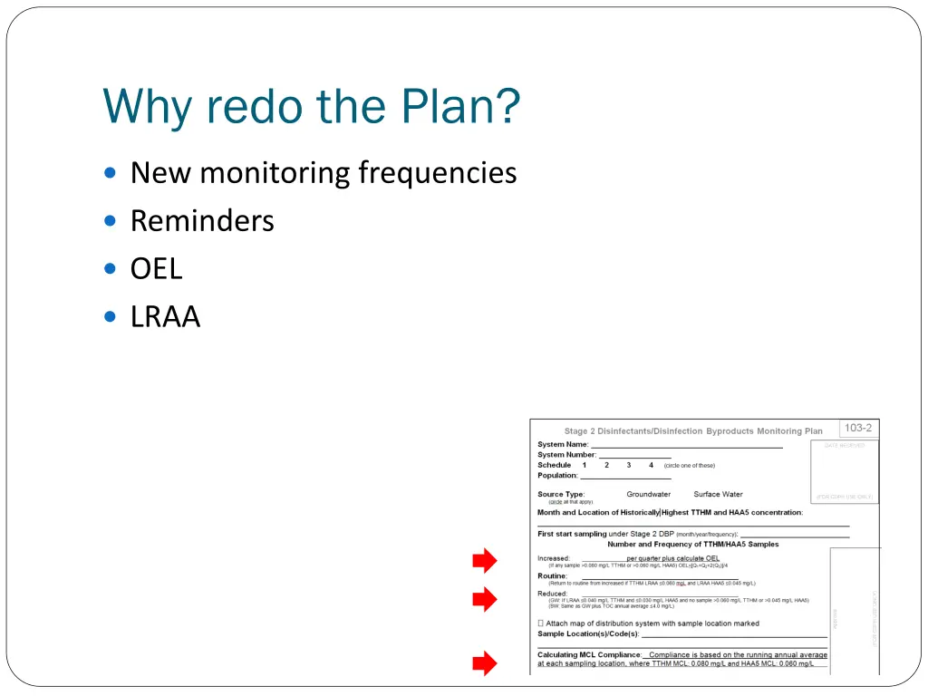 why redo the plan