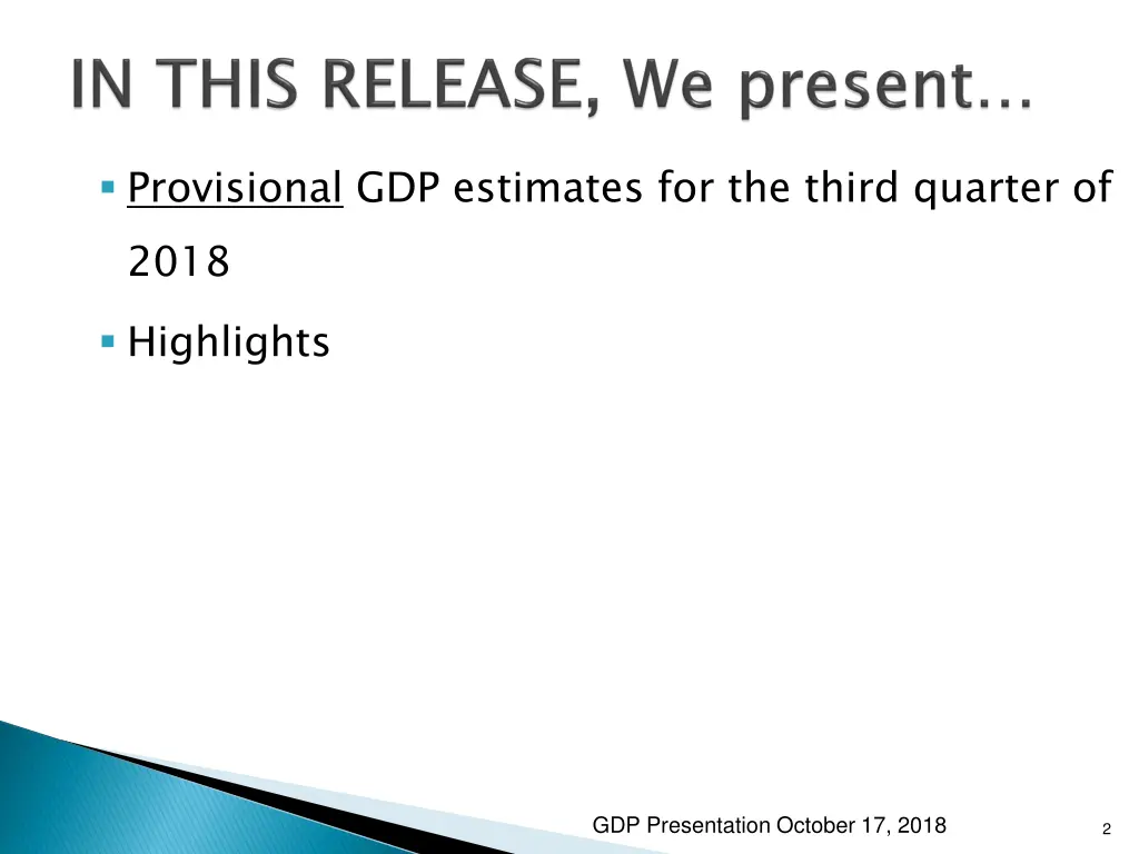 provisional gdp estimates for the third quarter