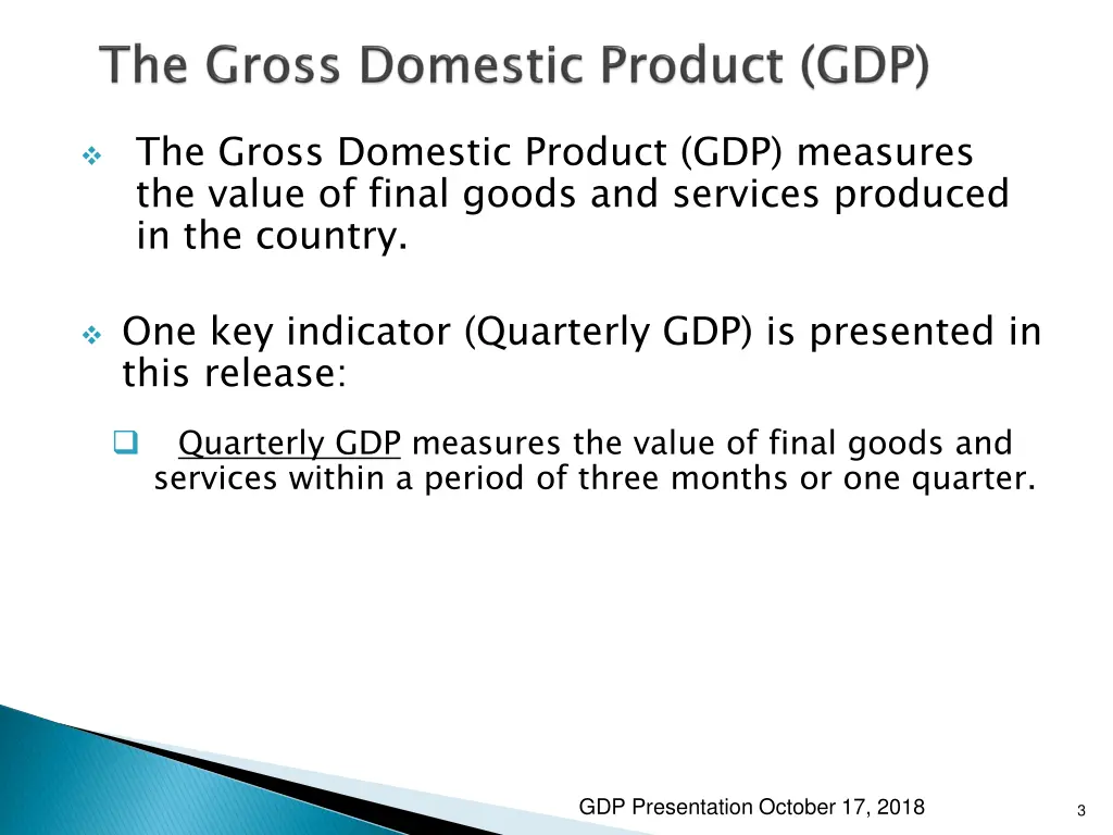 the gross domestic product gdp measures the value