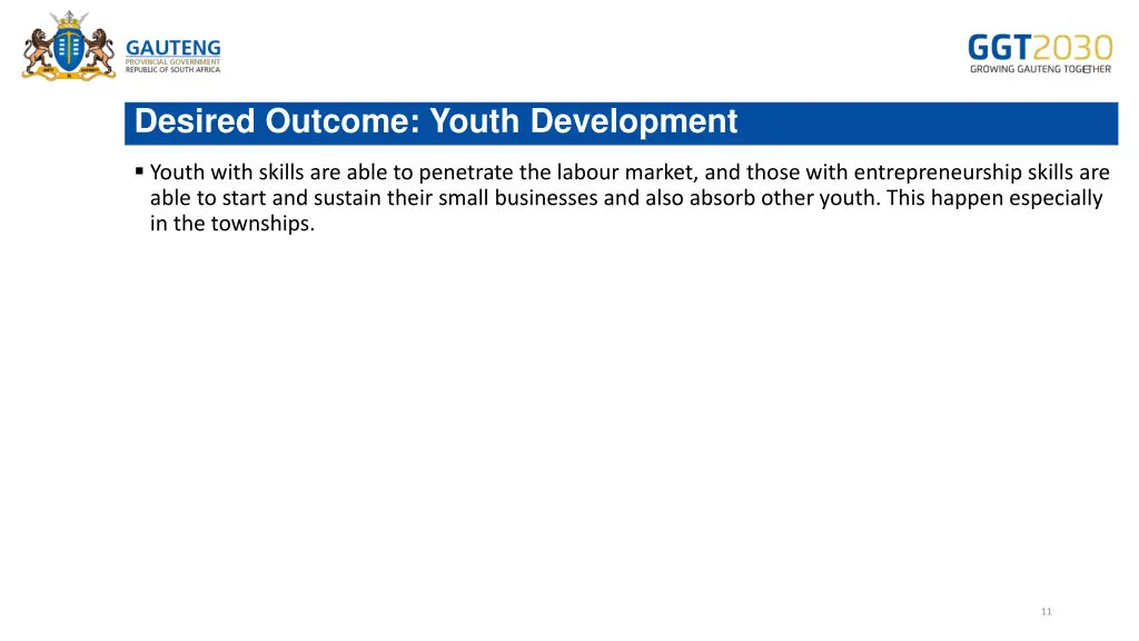 desired outcome youth development