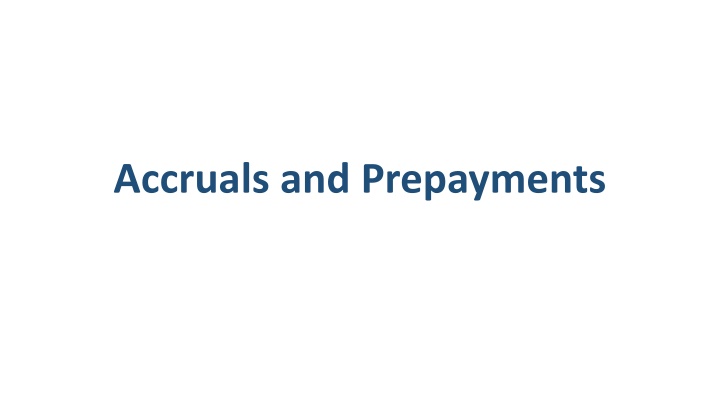 accruals and prepayments