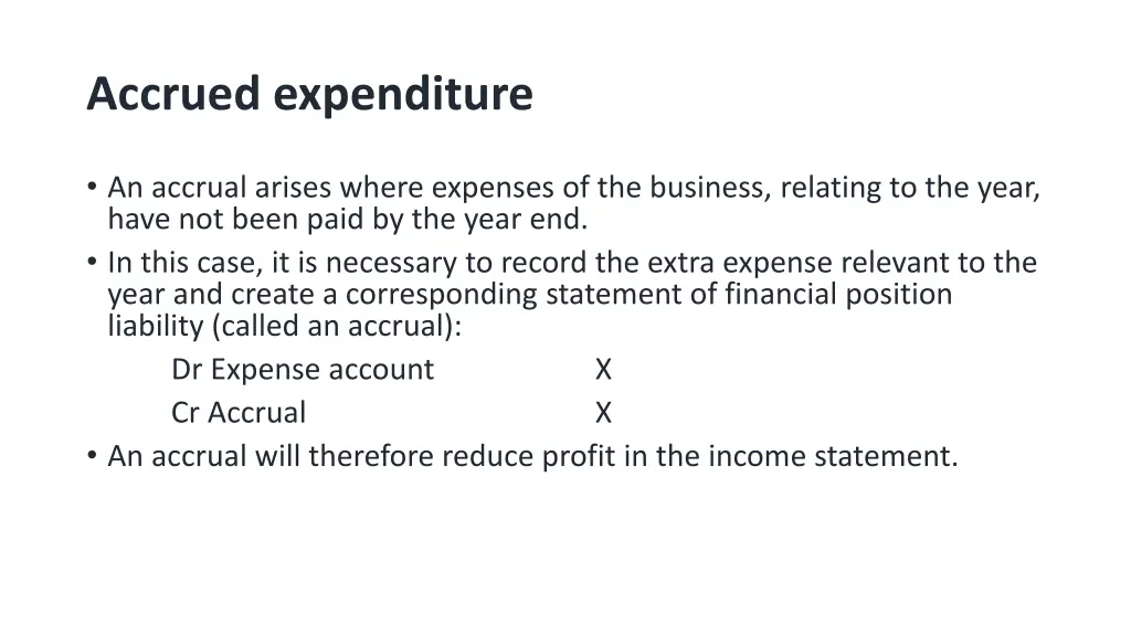 accrued expenditure