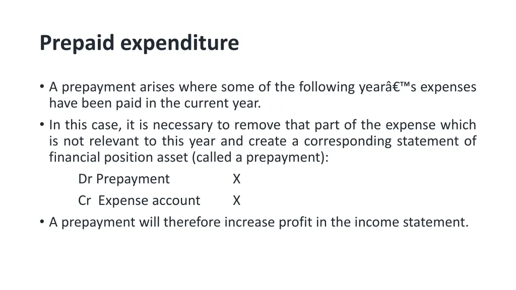 prepaid expenditure