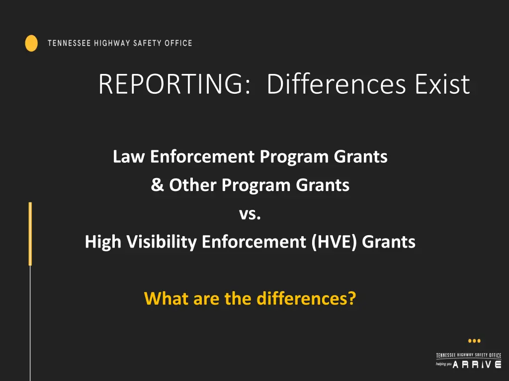 reporting differences exist