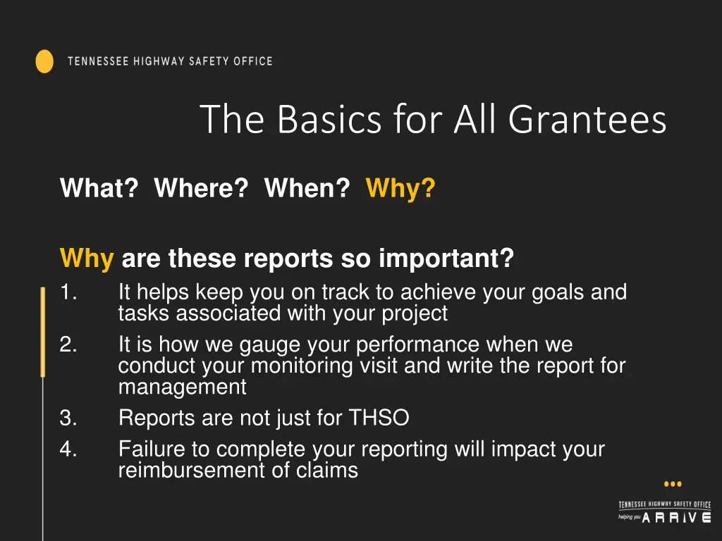 the basics for all grantees 4