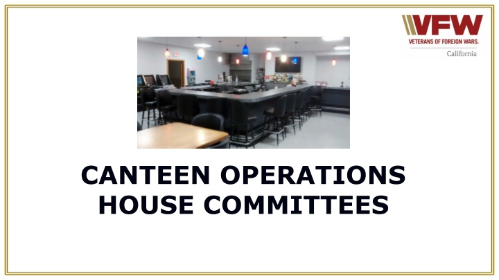 canteen operations house committees