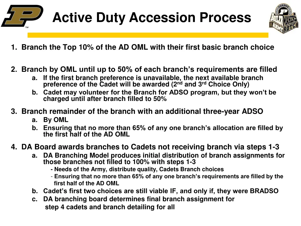 active duty accession process