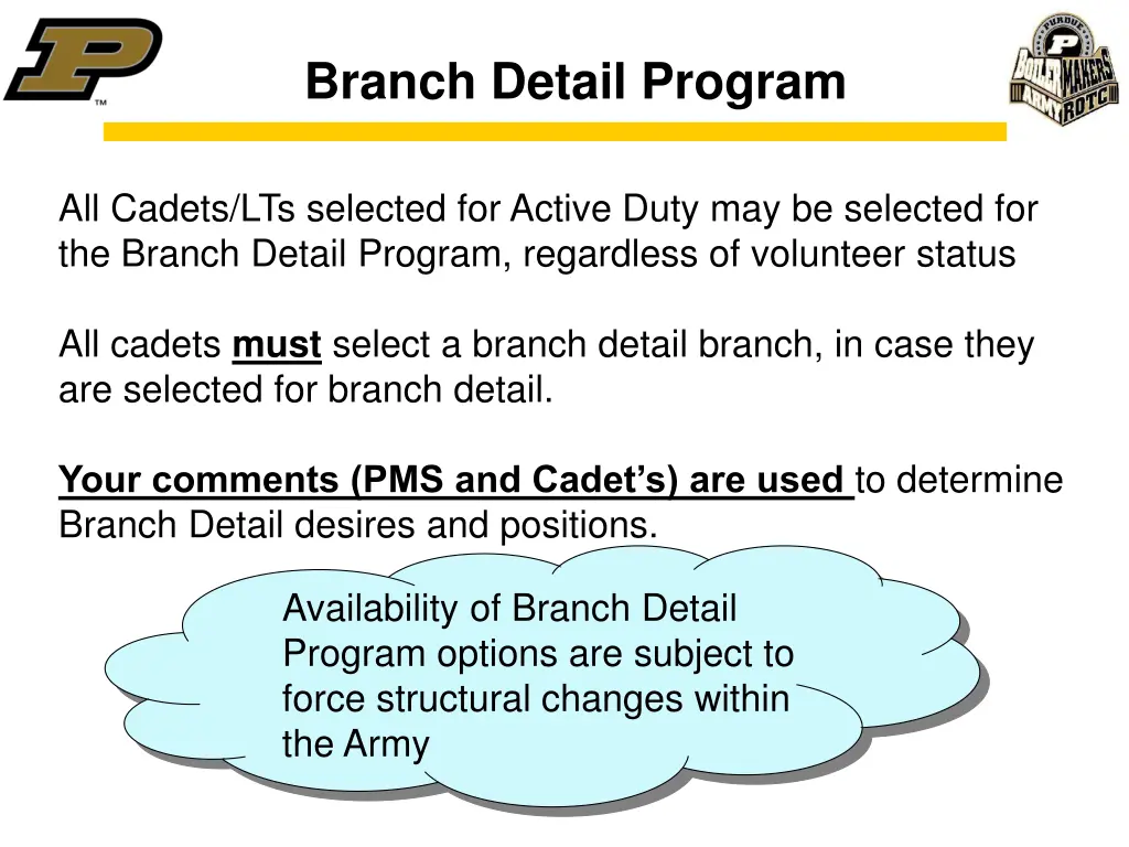 branch detail program