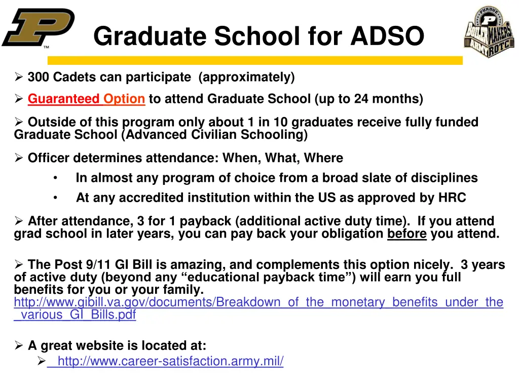 graduate school for adso