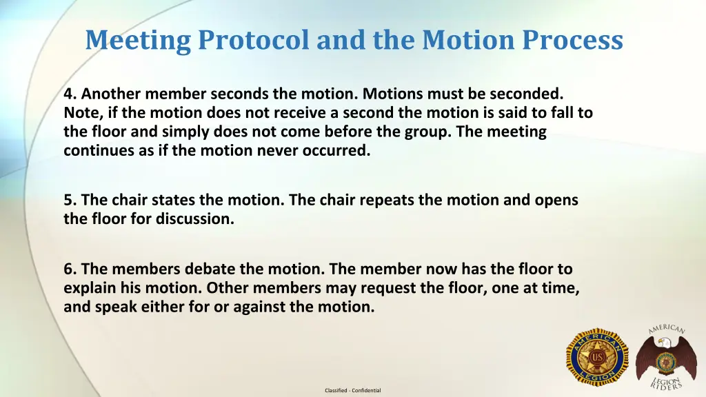 meeting protocol and the motion process 1